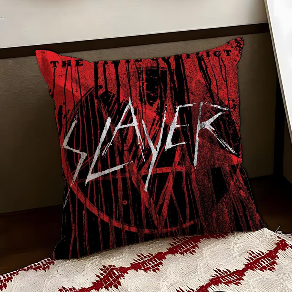 Heavy Metal Band SSlayer Cushion Cover Reversible Soft Durable Pillow Cover Home Car MultiScene Use for Daily Comfort