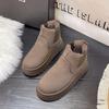 Зимние новые женские ботинки с короткими рукавами, с утолщенным утеплителем и ботинки для снега, обувь для женщин, ботинки на платформе, большой размер 44