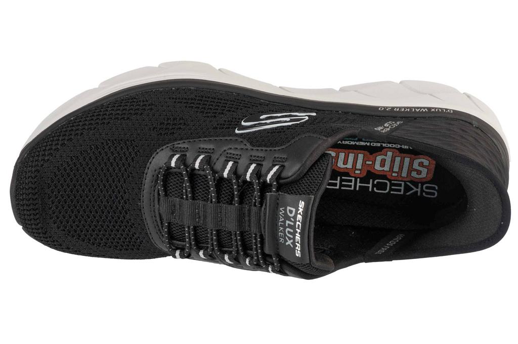 Skechers Слипоны: D'Lux Walker 2.0 - Резинаты, Мужские черные кроссовки