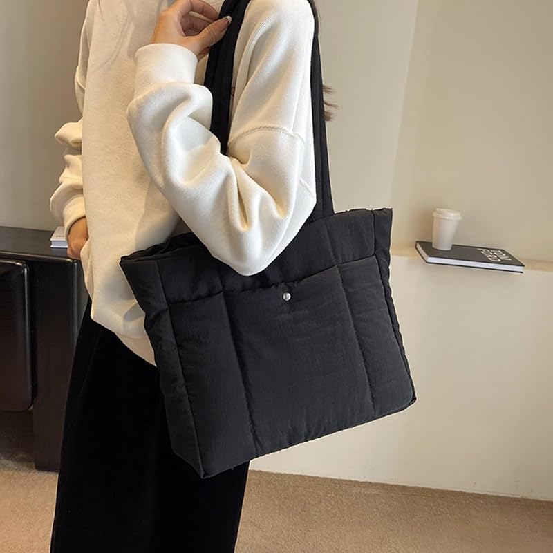 [Tuten] женская сумка-тоут Сумка через плечо Сумка для мам Однотонная сумка через плечо большой емкости Большая легкая сумка на молнии для поездок на работу Поездки в школу