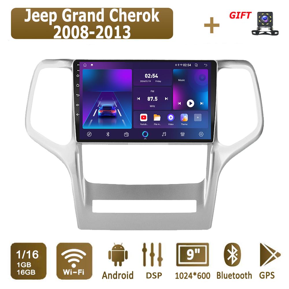 Android Carplay автомобильное радио для Jeep Grand Cherok 2008-2013 мультимедийный проигрыватель головное устройство стерео GPS навигация BT WIFI 4+64 ГБ