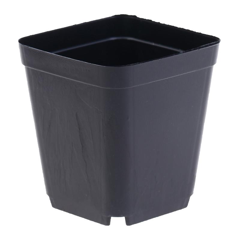 10шт черные цветочные горшки пластиковые горшки маленькие квадратные горшки для суккулентных растений