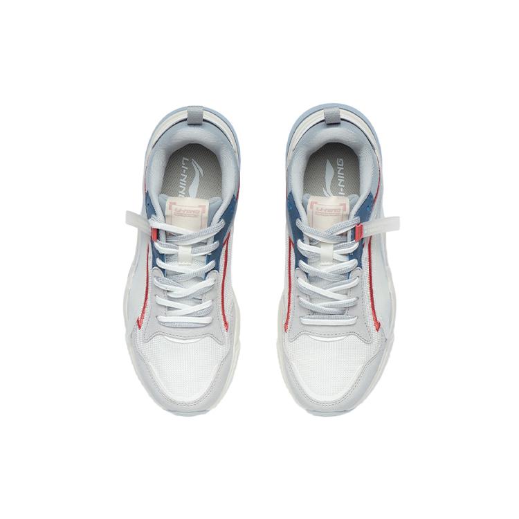 Li Ning Textile, Synthetic Leather Soft And Comfortable Cushioning Slip Resistant Low top Running Shoes Women's AGCR324-3