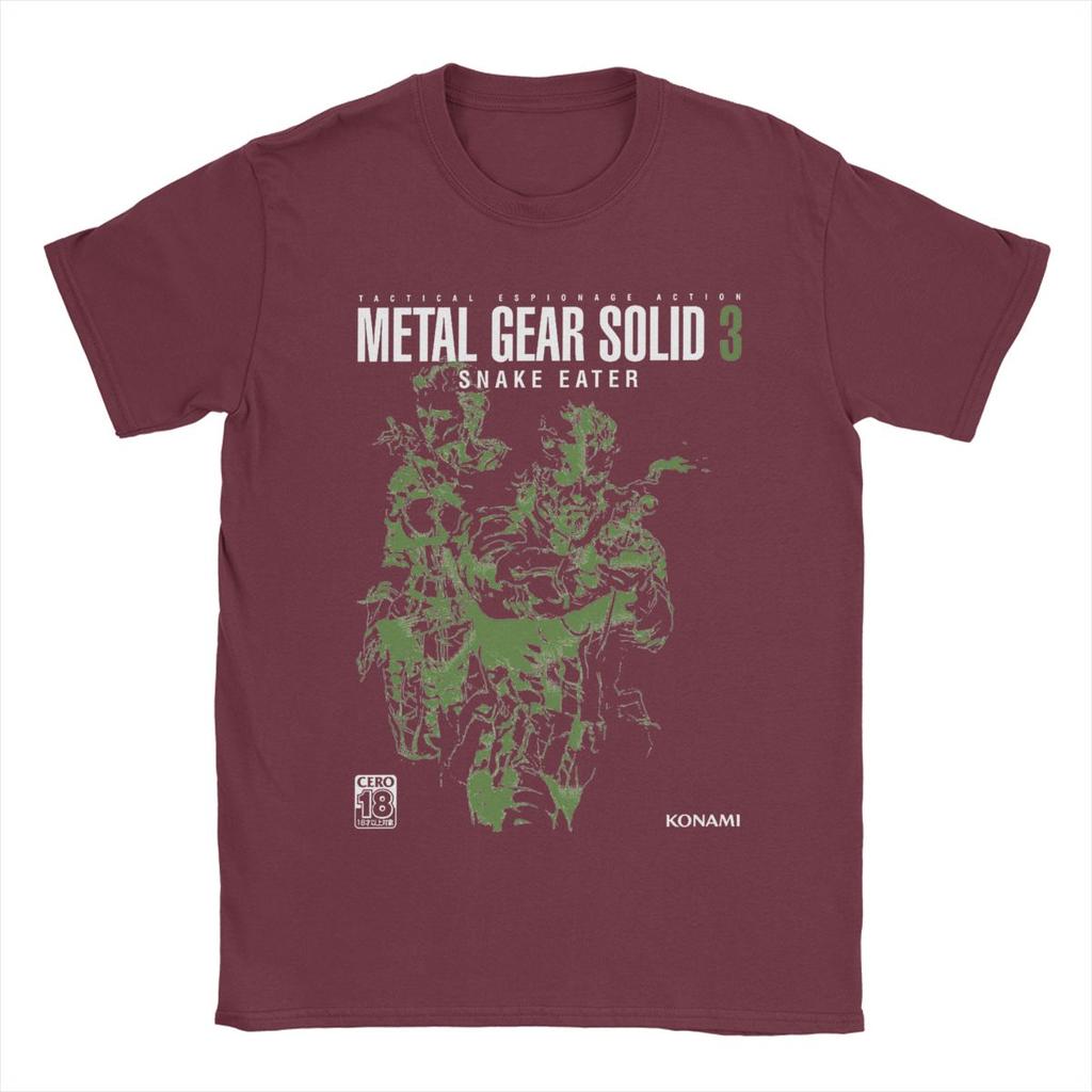 Мужская футболка Metal Gear Solid 3 Snake Awesome Футболки из чистого хлопка с коротким рукавом Футболки с круглым воротником Классическая одежда