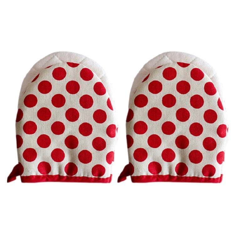 Protective Kitchen Oven Gloves with Dots Charm, Heat and Slip Resistant Oven Mitts for Cooking and Bakings
