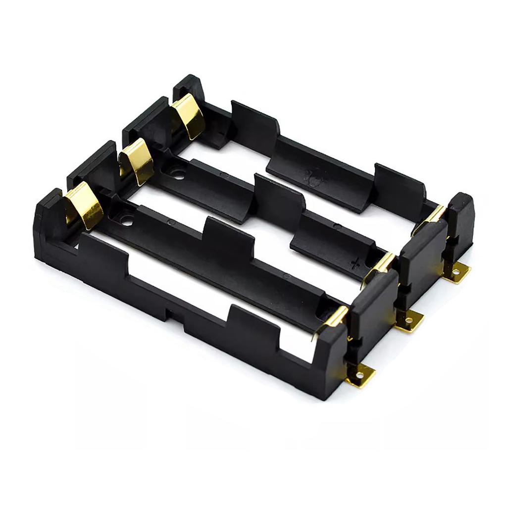 Универсальный держатель/бокс для батарей 18650 SMD с бронзовыми контактами, 3/4 отсека