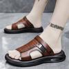 2024 Summer Fashion Men Sandals Man Beach Leather Sandals Luxury Sandals Men Outdoor Beach Casual Shoes Cheap Male Sandals