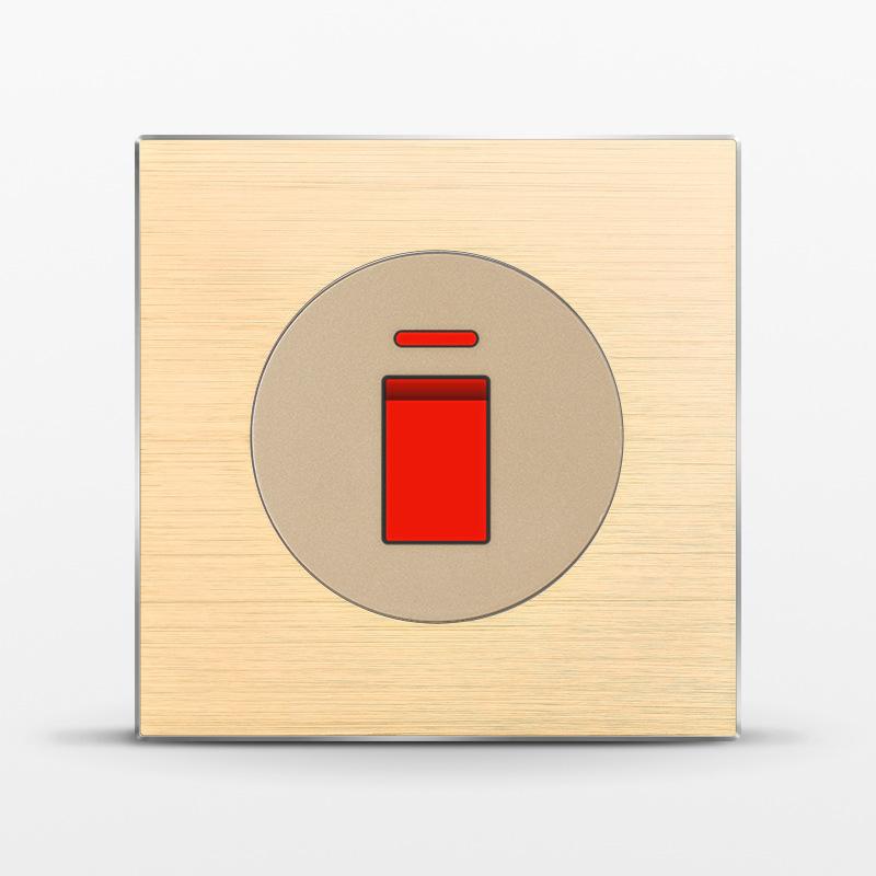 86 тип 1 2 3 4-клавишный 12-позиционный светодиодный индикаторный выключатель из алюминиевого сплава, универсальная роскошная настенная двойная розетка ЕС Франция Великобритания