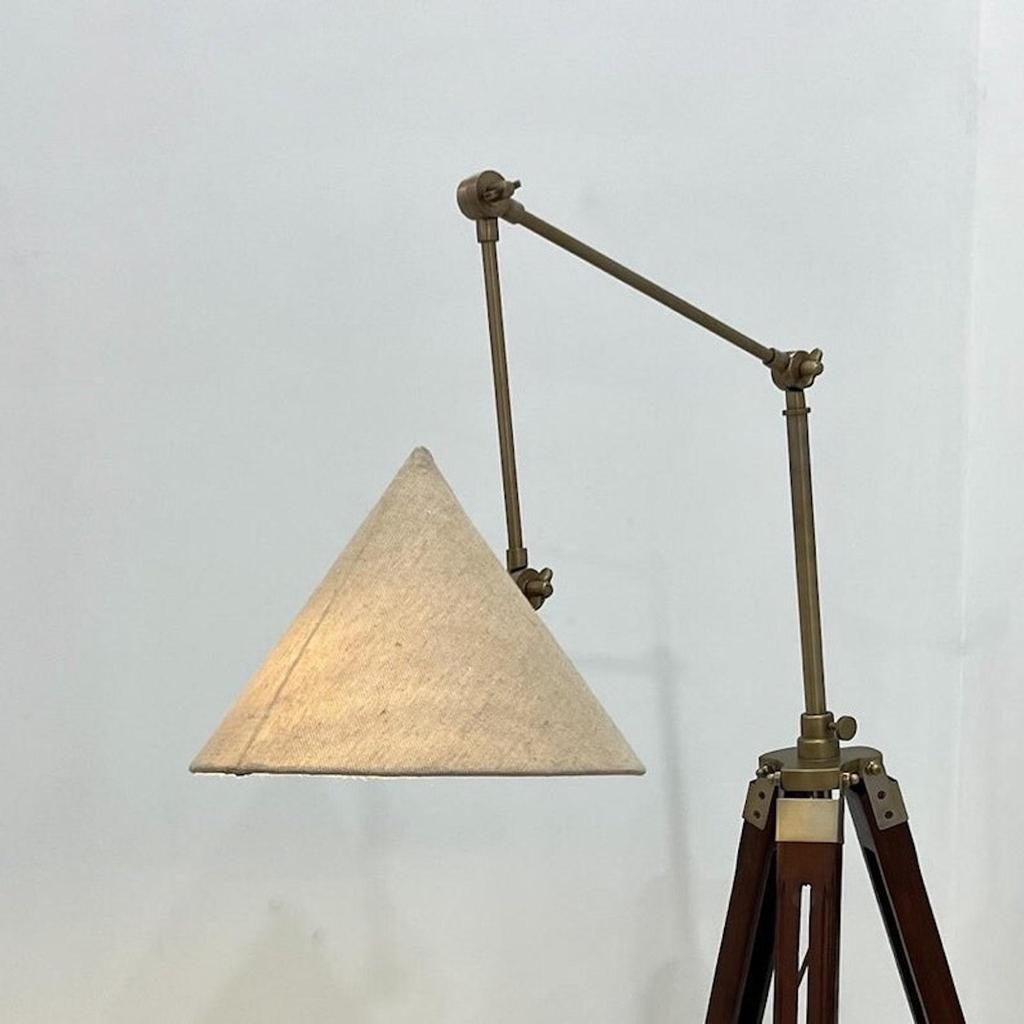 Wooden Tripod Floor Lamp With Fabric Shade Bedside Home Décor Lighting Light Living Room Décor Floor Lamp