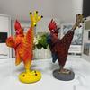 Статуэтка Кунг-фу Петух из смолы Пьяный Петух Фигурка Настольное искусство Скульптура петуха
