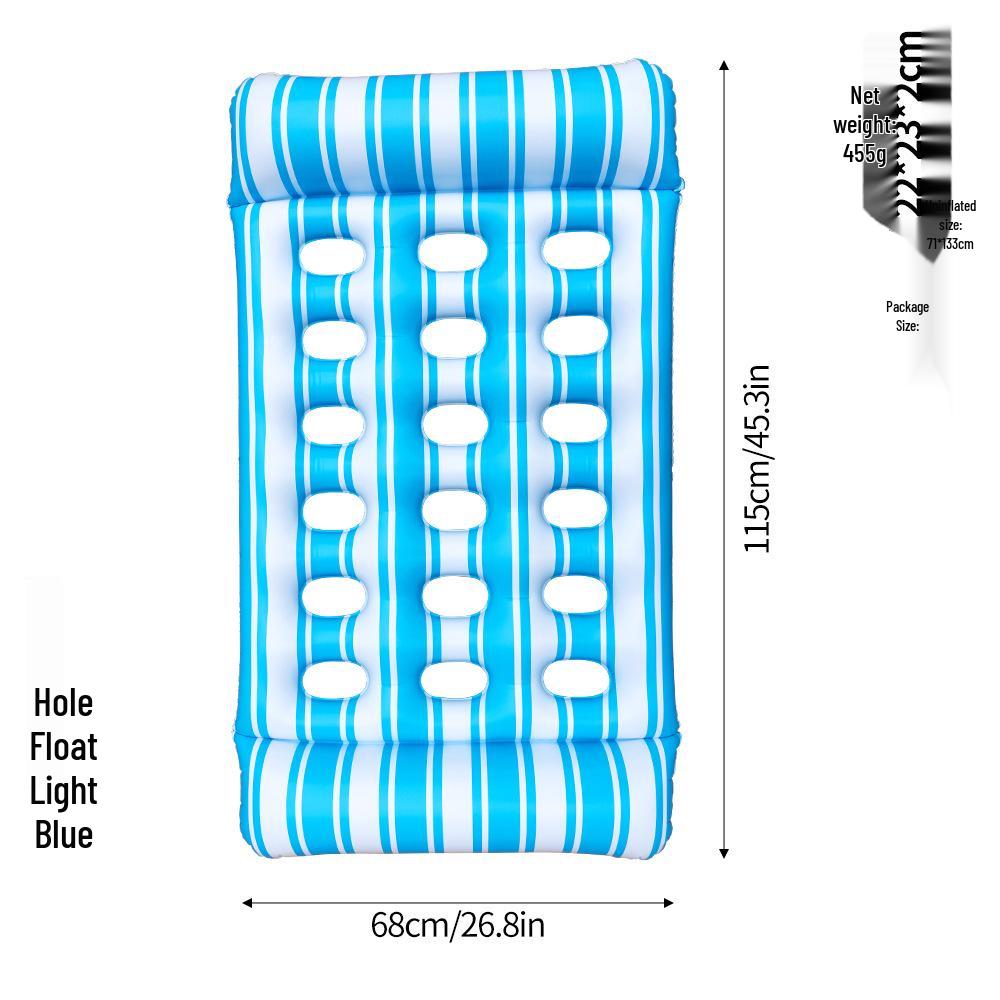 Складной полосатый гамак для бассейна: Надувной матрас-реклайнер нового стиля с сеткой