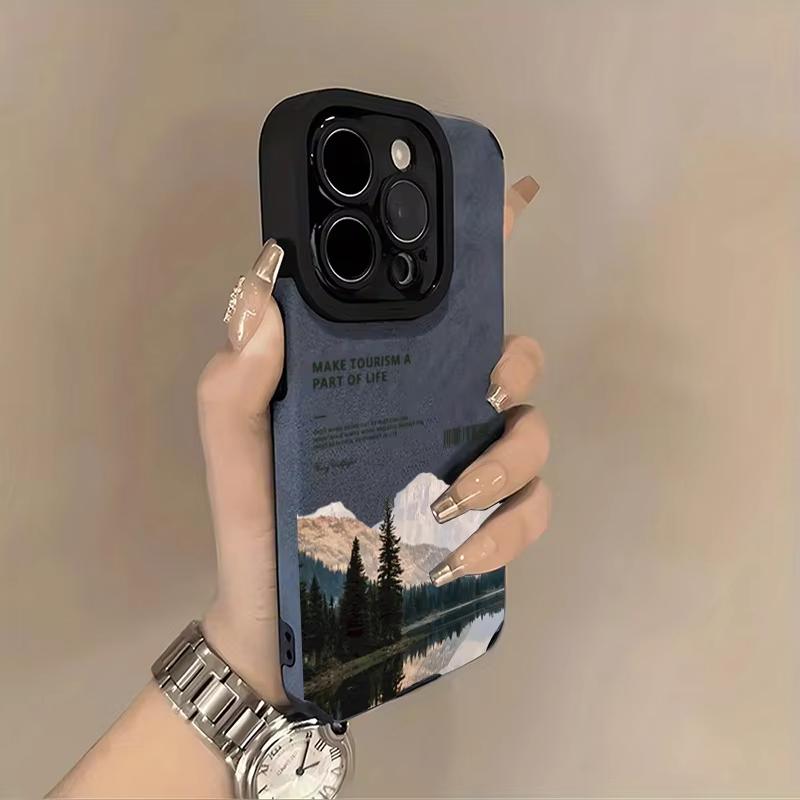 Чехол для телефона с горным мотивом и озерным пейзажем Для iPhone 17 Pro Max 16 Pro 15 14 13 12 11 Air XR X XS 7 8 Plus SE 2022 Ударопрочный чехол