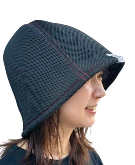 New Black Tag Red Honest Black Structure Polyester Mesh Material Extra Large Sauna Hat Handmade Original Product Unisex Roomy "Ariyoshi-kun's Walk"