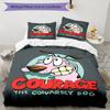 3pcs Courage the Cowardly Dog1 pattern bedding set duvet cover set includes duvet cover &pillowcases, perfect all season bedroom decoration & gift