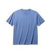 Comfortable Breathable Solid Color Round Neck Short Sleeve T-Shirt Unisex Tops Navy-Blue 972528125-4
