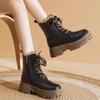 Women Thickened Martin Boots 2025 New Autumn Winter Padded Thick Bottom Short Snow Boots
