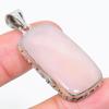 Natural Pink Opal Gemstone Handmade 925 Solid Sterling Silver Pendant 2" G6m22