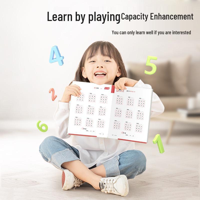 Schulte Grid Training Book: Enhance Focus with Numbers, Colors, Pinyin, and Letters for Kids