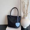 With Heart Pendant Underarm Bag Korean Style Oxford Cloth Shoulder Bag Nylon Tote Bag  Travel