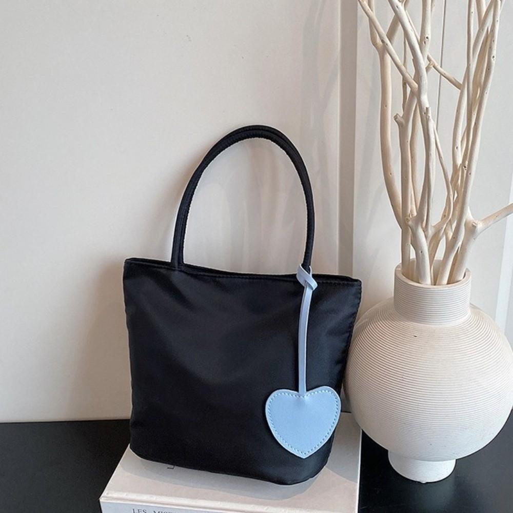 With Heart Pendant Underarm Bag Korean Style Oxford Cloth Shoulder Bag Nylon Tote Bag Travel