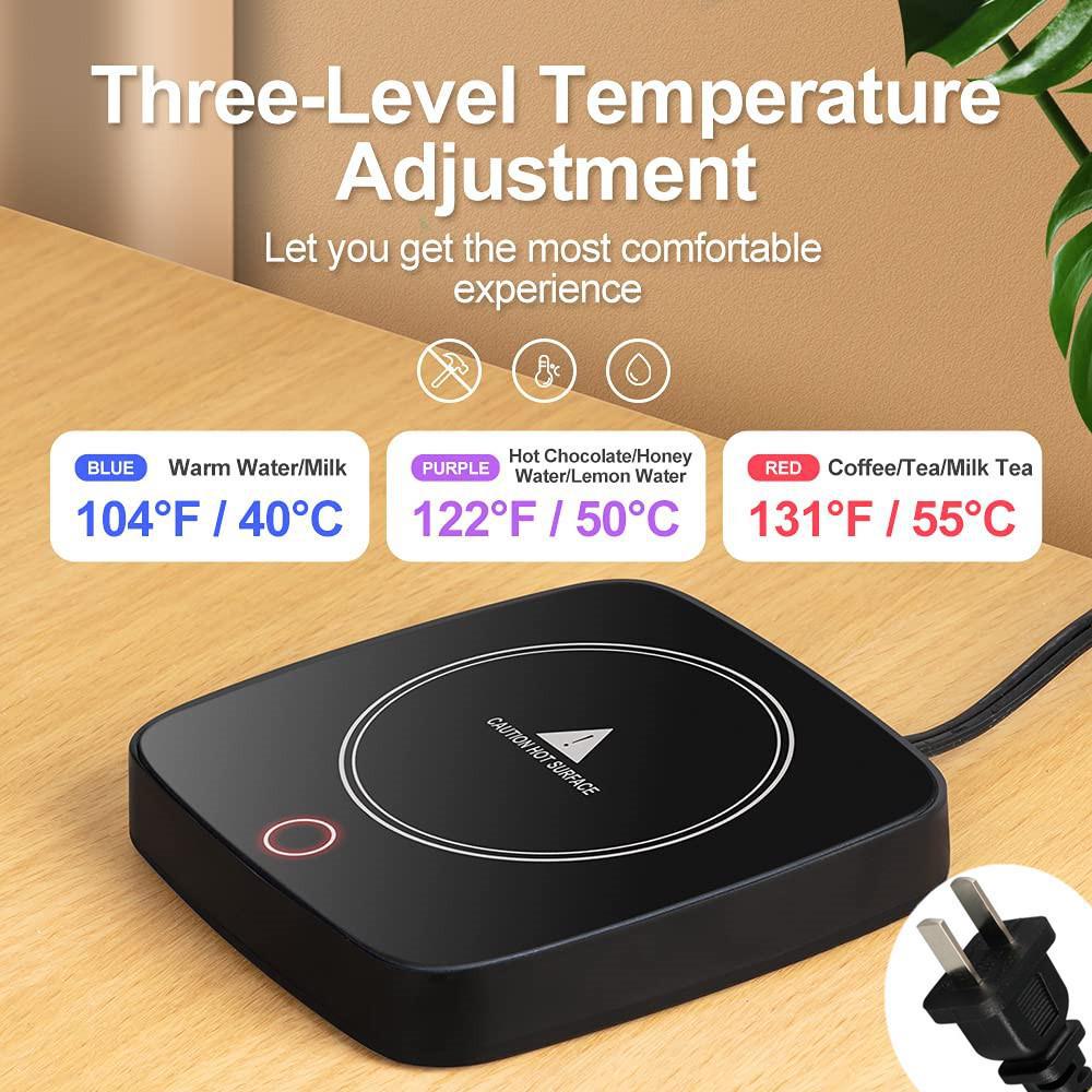 Подстаканник с подогревом и тремя скоростями регулировки температуры — поддерживает температуру кофе 55°C.