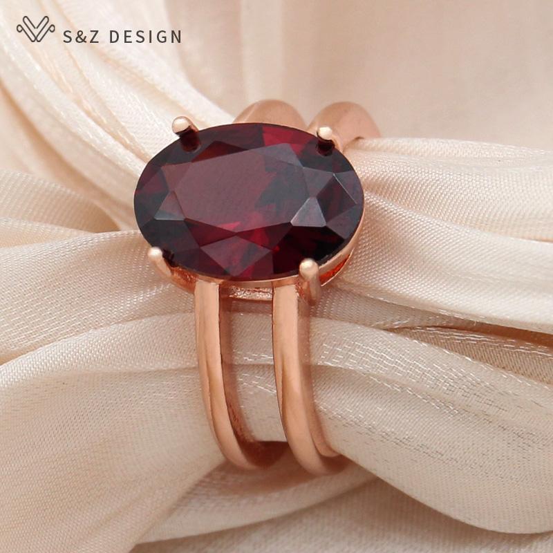 Модные кольца в форме яйца с овальным цирконием для женщин, свадебные элегантные ювелирные изделия цвета розового золота, регулируемый подарок