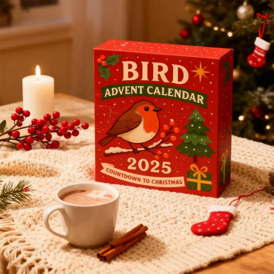 Птичьи адвент-календари 2025 24 дня Акриловые птичьи украшения Рождественский обратный отсчет