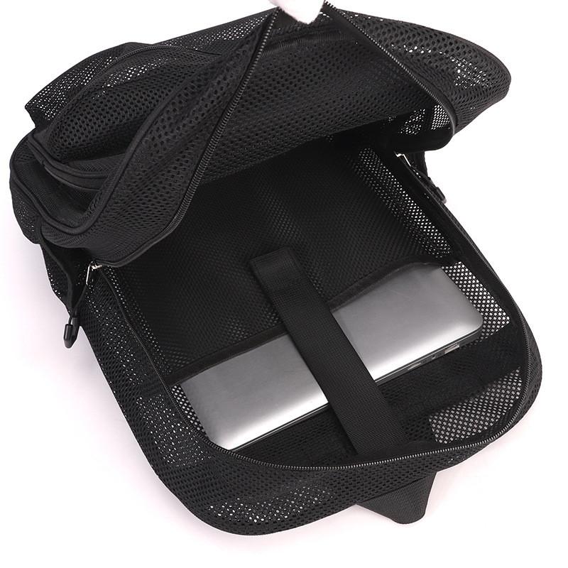 Modern Mesh Laptop Backpack With Breathable Polyester For Students And Travel