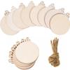 10Pcs Merry Christmas Wooden Round Baubles Tags Christmas Balls Decorati Creativity DIY Craft Ornaments Christmas New Year Decor