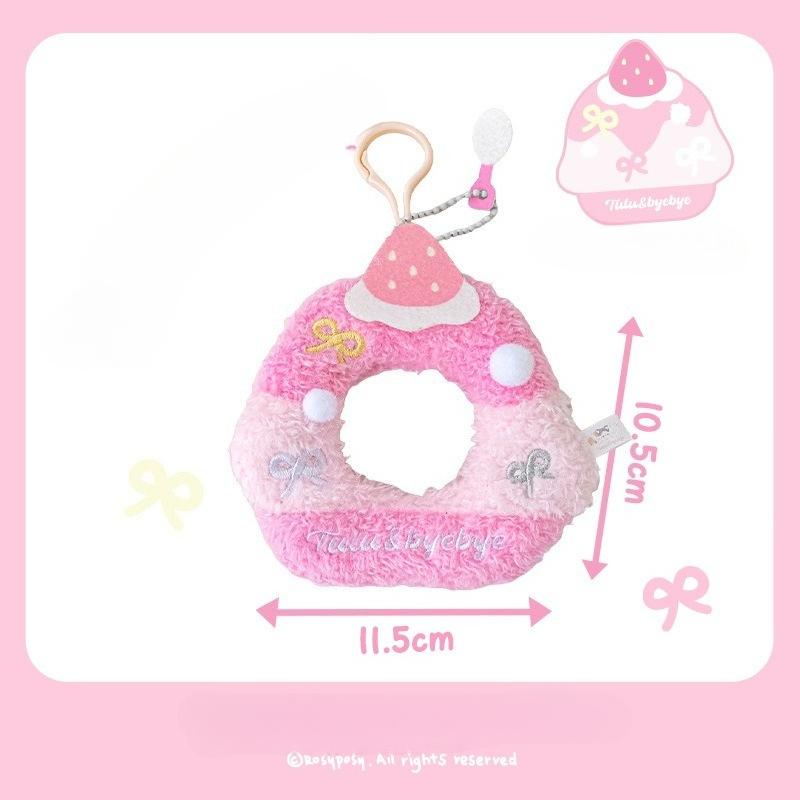 RosyPosy soft furnishings, afternoon tea series plush doll pendant, creative DIY pearl velvet bag pendant
