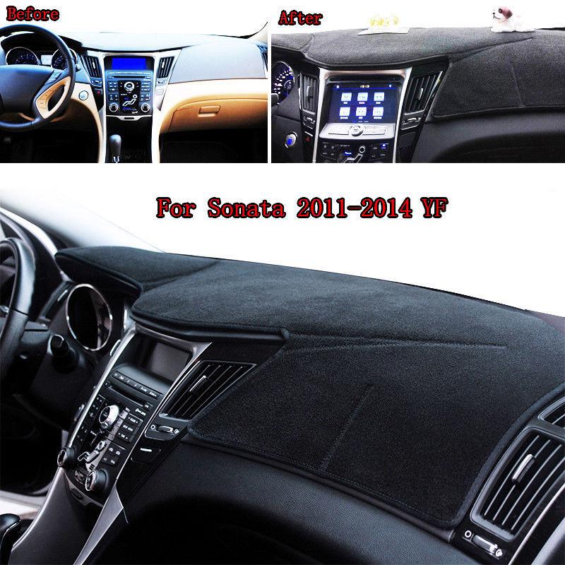 Для Hyundai Sonata 2010 2011 2012 2013 2014 YF Коврик на панель Приборная панель Покрытие Накладка Коврик Противоскользящий Защита от солнца Защита ковра Автоаксессуары