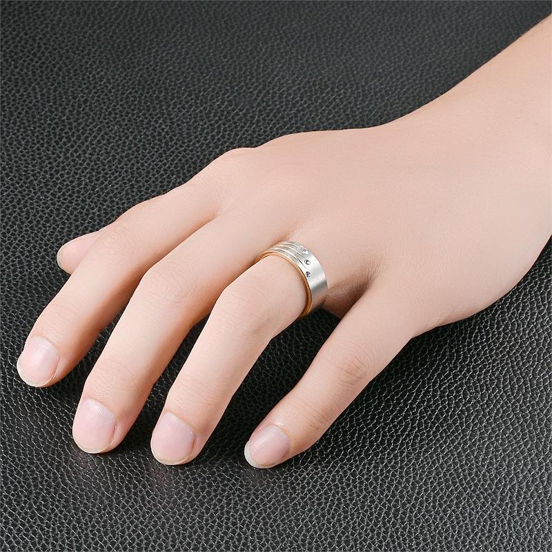 Новый дизайн титановые кольца из нержавеющей стали для мужчин и женщин инкрустированные кристаллами циркония обещания кольца мужские свадебные помолвочные ювелирные изделия подарки