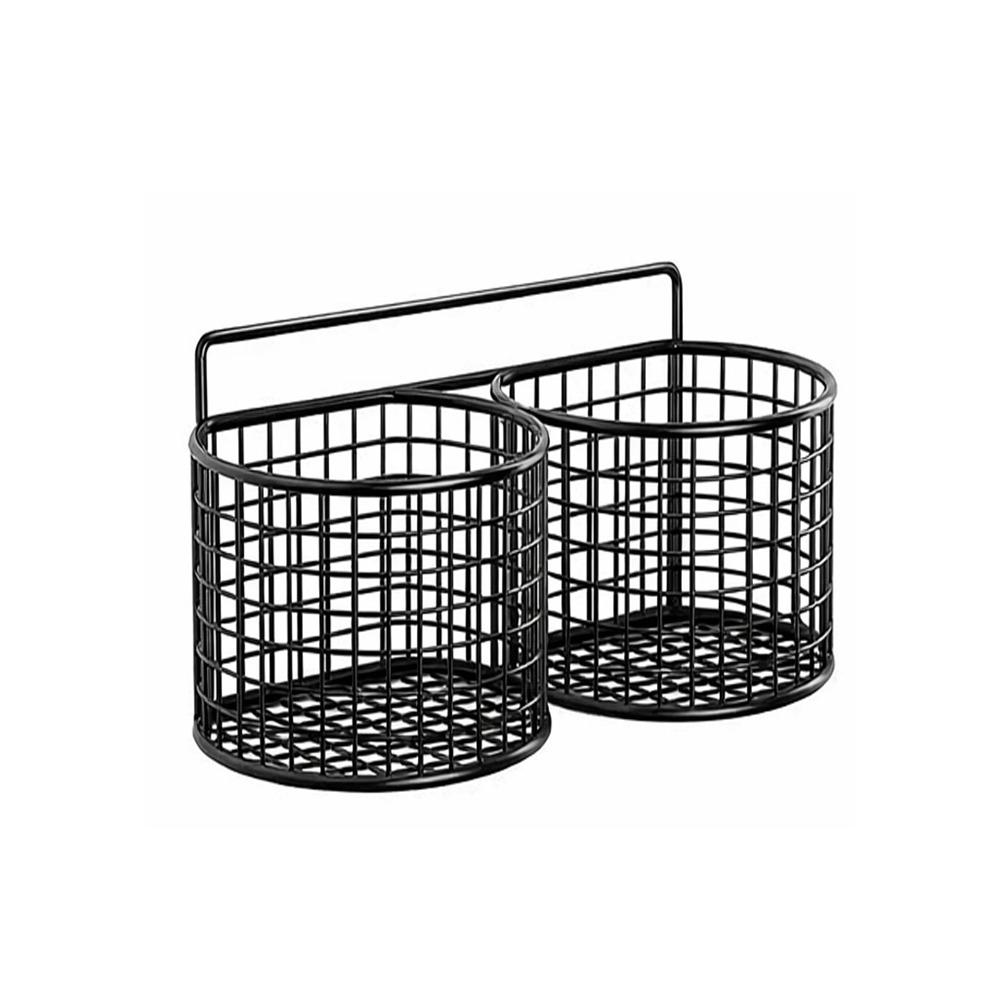 1/2/3 Grids Wall Mounted Storage Basket Large Capacity Comb Storage Bucket Kitchen Shelf  Bathroom