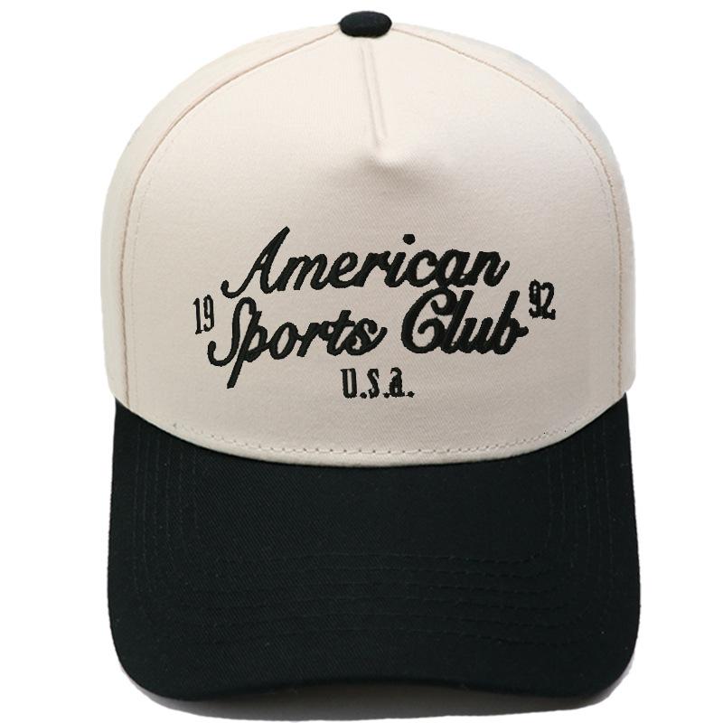 American Sports Giub Truck Driver Hat Embroidery Color Matching Baseball Cap Men's and Women's Casual