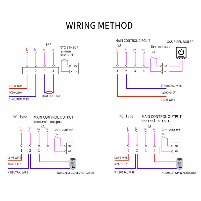 NEW Smart Knob WiFi Temperature Controller 90~240V 3/16/25 A Work with Water/gas Boiler Underfloor Heating Thermostat
