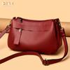 Genuine Leather Bag Middle-aged Mom Bag Fashionable Single-shoulder Bag Versatile Cowhide High-quality Crossbody Bag