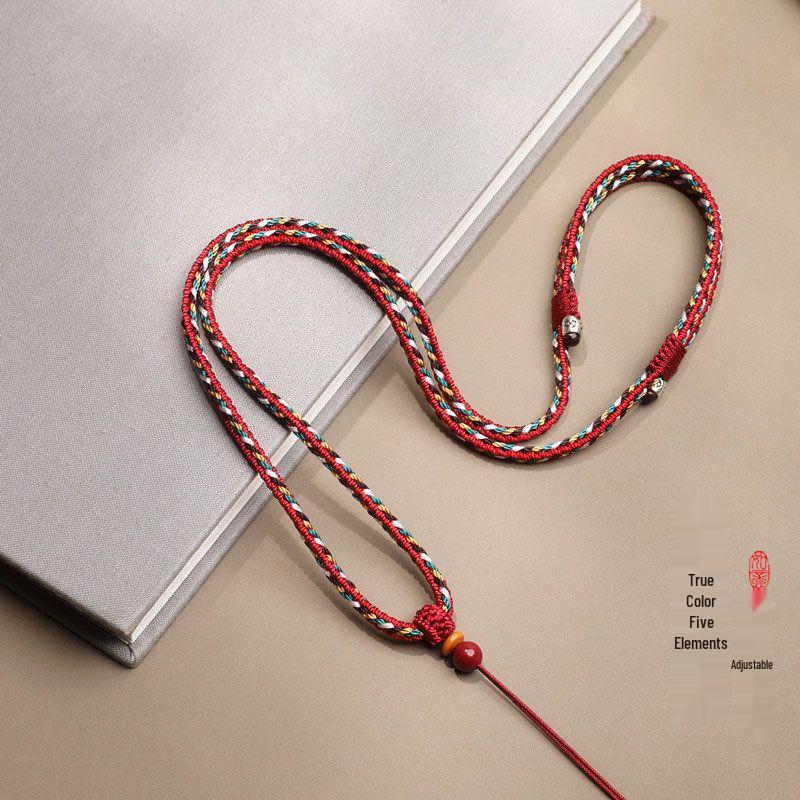 Год Дракона Пятиэлементный Плетеный Подвесной Шнурок для Ожерелья
