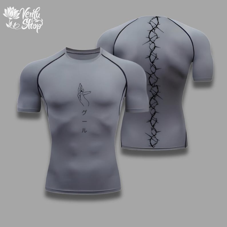 Компрессионная футболка Kaneki | Кен Канеки, Токийский гуль, аниме, спортзал, спортивная одежда, аниме-футболка, футболка с мускулами, компрессионное белье