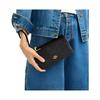 Coach Кошелек на двойной молнии 21 Дизайн с логотипом Застежка-молния Кошелек из покрытого холста и кожи Женский кошелек Черный CX161-IMXAQ