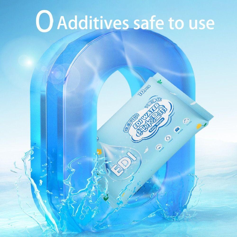 10 шт./упак. EDI Pure Water Детские влажные салфетки Портативные водные салфетки Новые средства по уходу за ребенком