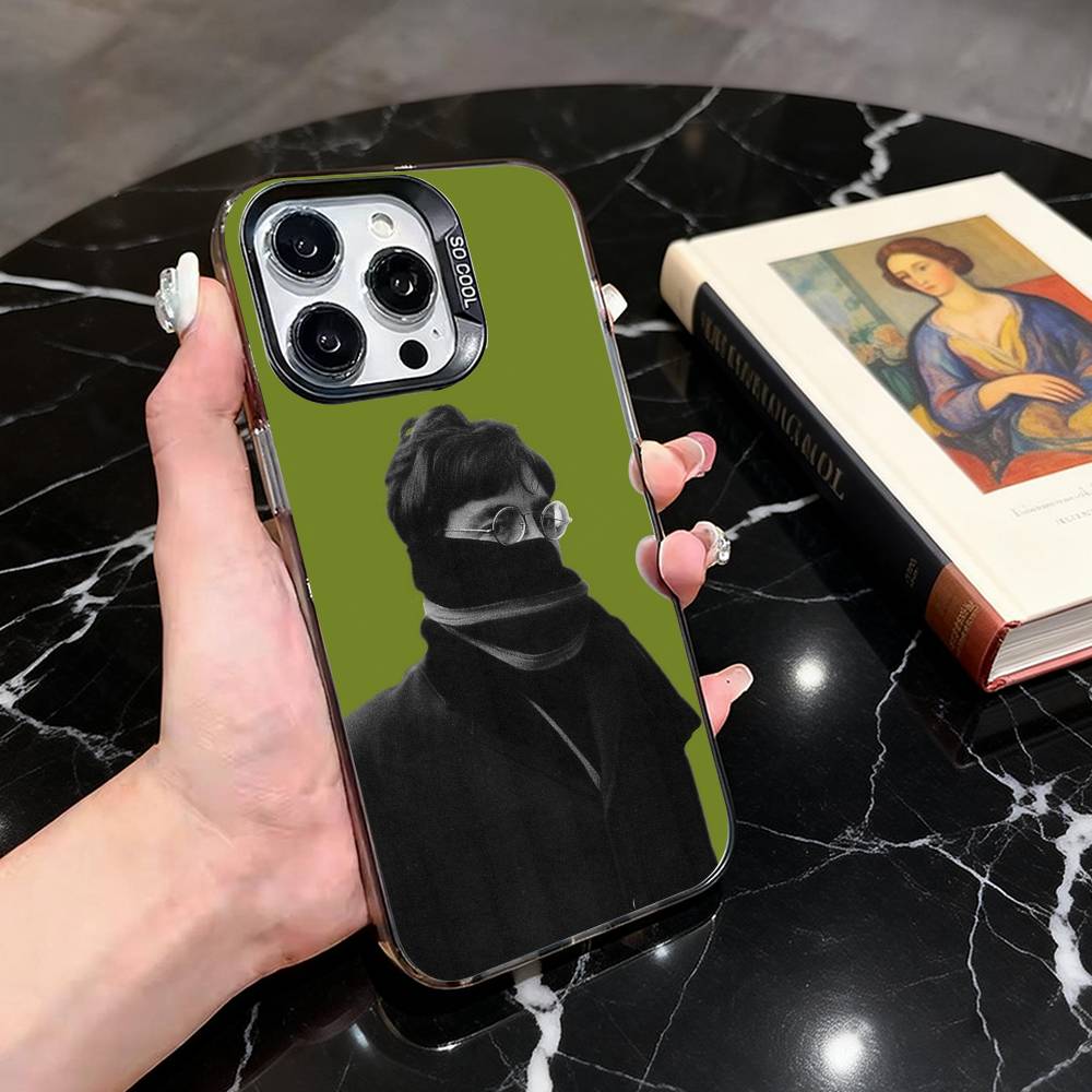 Классический J-John певец L-Lennon JL Чехол для телефона Для iPhone 17,16,15,14,13,12,11 Plus,Pro Max,Цветной Серебряный Чехол для телефона Funda Cover