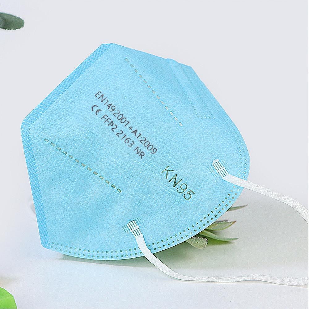 20-200PCS 5 Layers FFP2 MASK Adult Black KN95 Fabric Mascarillas Approved Mouth Face FPP2 Mask KN95 Filter Respirator FFP2MASK