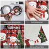 Snowman Pattern Merry Christmas Doormat Non-Slip Entrance Kitchen Bath Door Floor Mat  Toilet Carpet Rug