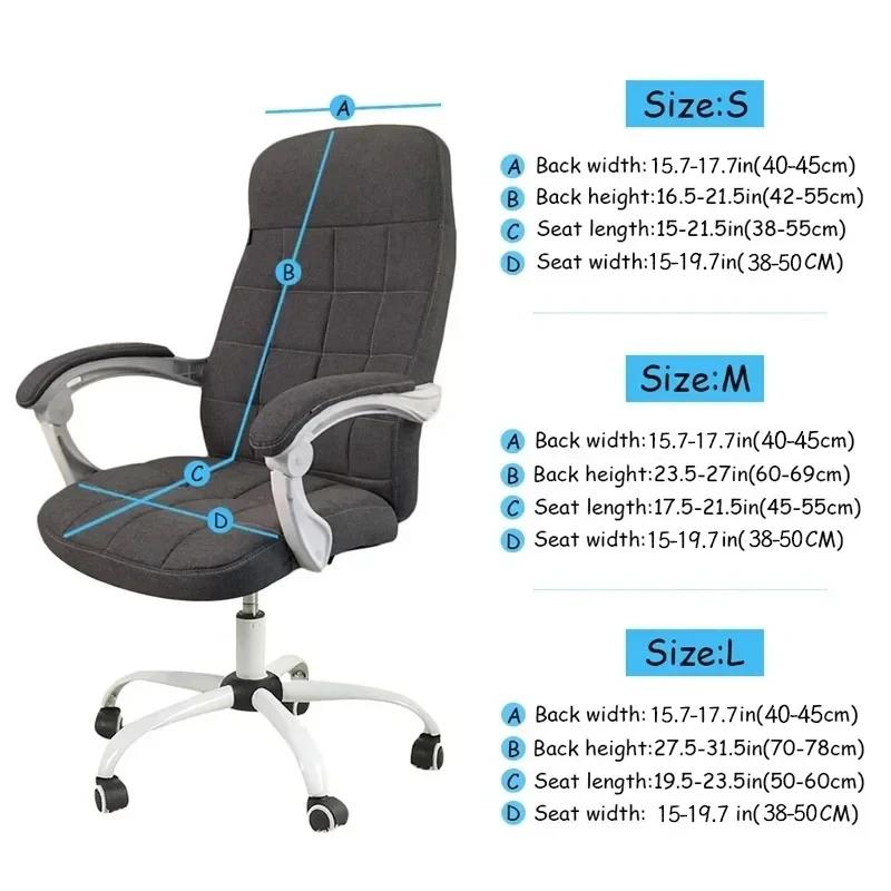 1Pc Elastic Jacquard Office Chair Cover Swivel Chair Covers Gaming Armchair Cover Anti-Slip Computer Chair Seat Slipcover Home