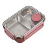 304 Stainless Steel Food Storage Container with Dividers Meal Box Portable Lunch Box for Office and Outdoor Use