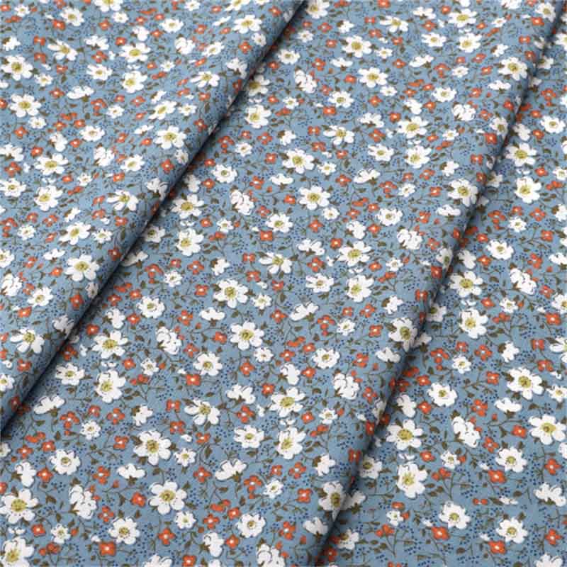 Fresh Printed Light and Thin Skin Friendly Handmade DIY Rich Colors Pure Cotton Floral Print Poplin Fabric Fabric Breathable