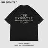 JMK EXDVATIE Trendy American Hip-Hop Men's Letter Pearl Short-Sleeve T-shirt