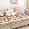 Retro Pastoral Pure Cotton Handmade Cotton Sofa Cushion Cushion Anti Slip Thickened Mantou Cushion Sofa Cover