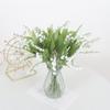6Pcs/Set Artificial Flower Bellflower Lily Valley Flower Plastic Flower Home Soft Decoration Plant Wall Wedding Green Plant