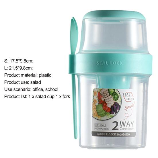 Convenient Sealing Multifunctional Transparent Breakfast Fresh-Salad Container Yogurt Cup for School Salad Cup